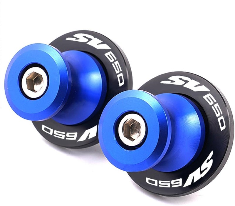 FREAXLL 2pcs M8*1.5 Motorcycle Swing Arm Sliders Spools Fit with S-uzuki SV650 SV 650 SV650X SV650S V-strom DL650 DL1000 (Blue) - Image 4